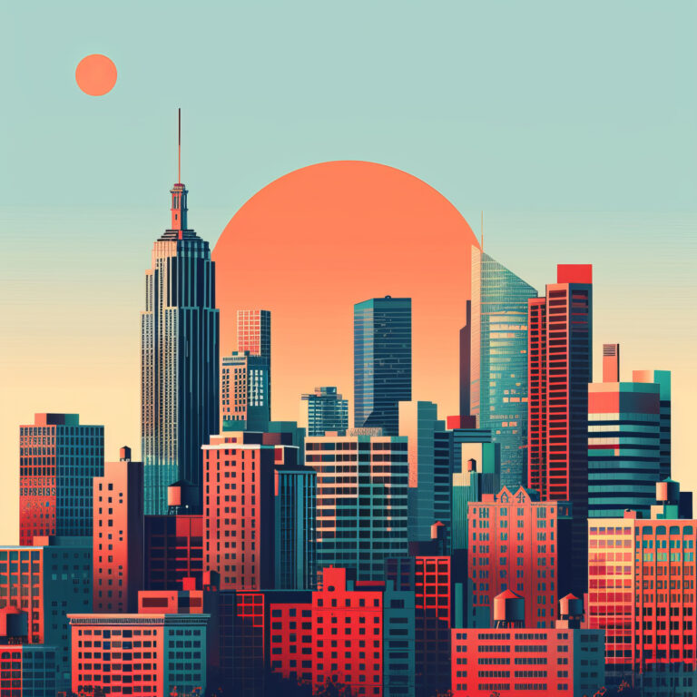 Colorful Cityscape Illustration